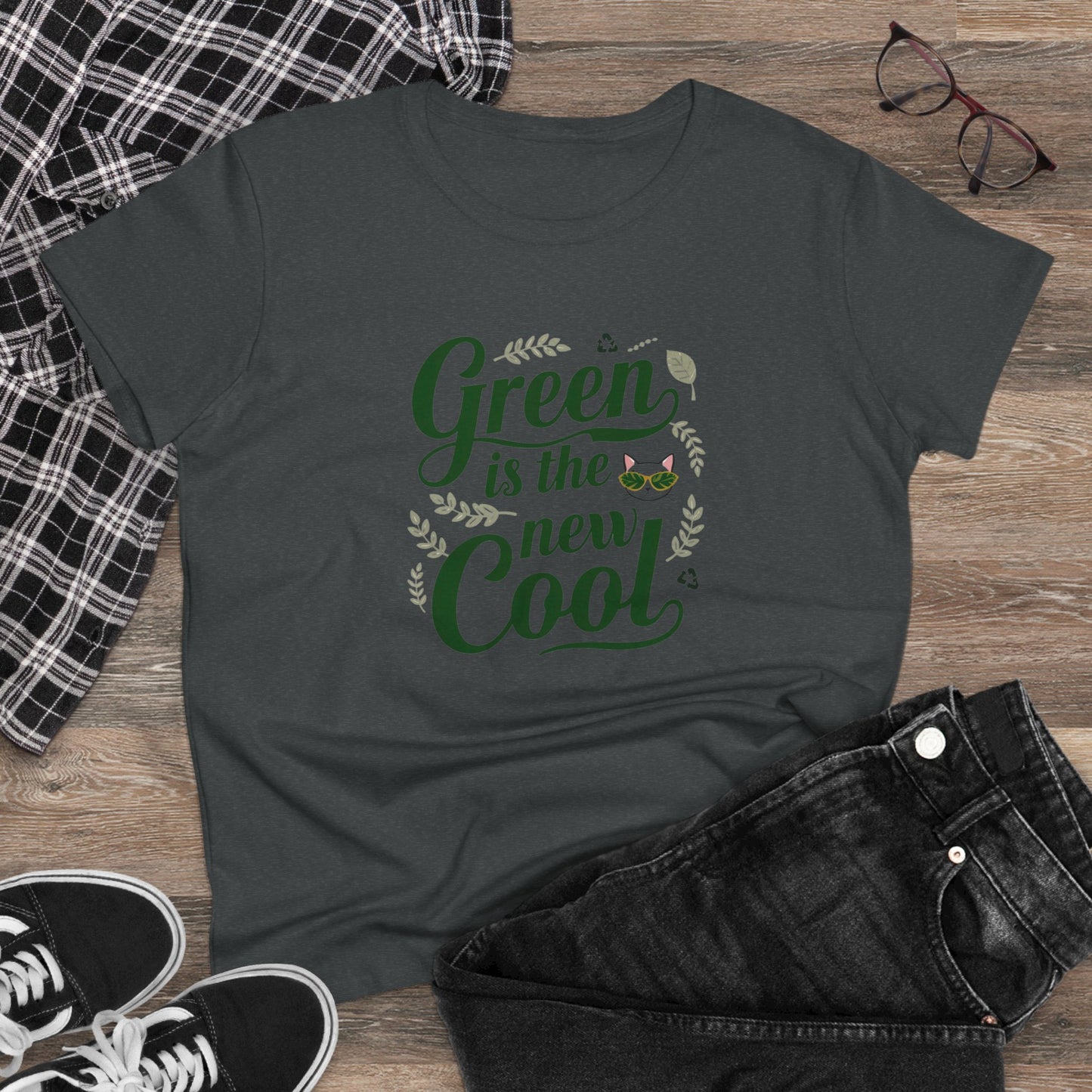 Green Is The New Cool Women Cotton Tees