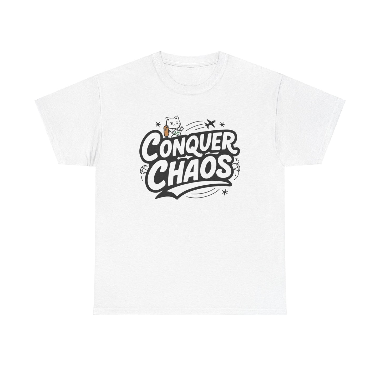 Conquer Choas Travel Vacations Cotton T-Shirt