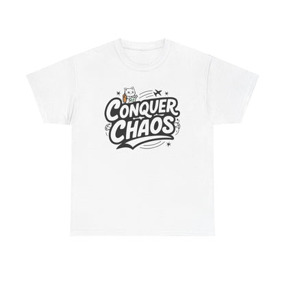 Conquer Choas Travel Vacations Cotton T-Shirt
