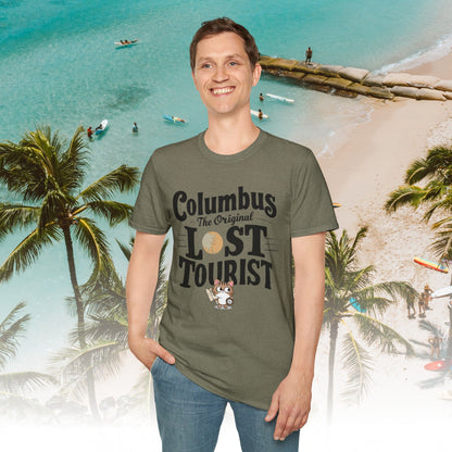 Columbus The Original Lost Tourist Cotton Men Tshirt