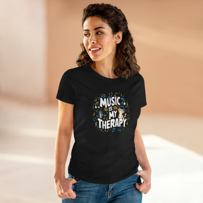 Music Is My Therapy Women Tshirts