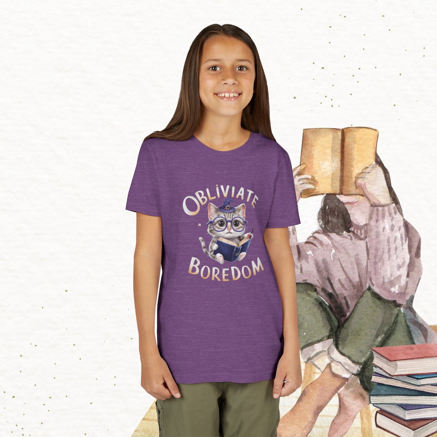 Obliviate Boredom Youth Heavy Cotton T-Shirt
