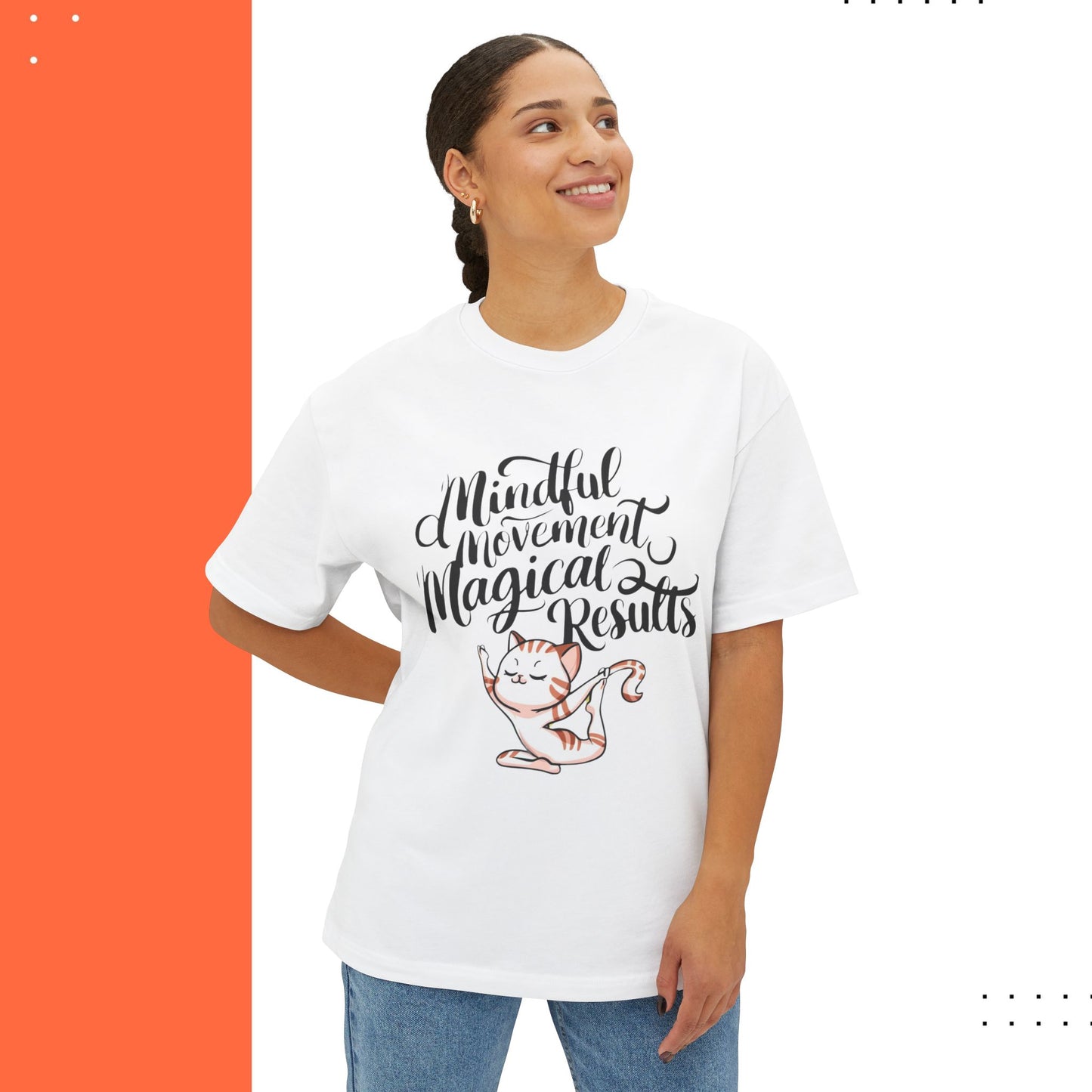Mindful Movement Magical Result Unisex Yoga Oversized Boxy Tshirts