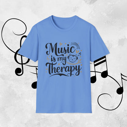 Music Is My Therapy Cotton Men T-Shirt