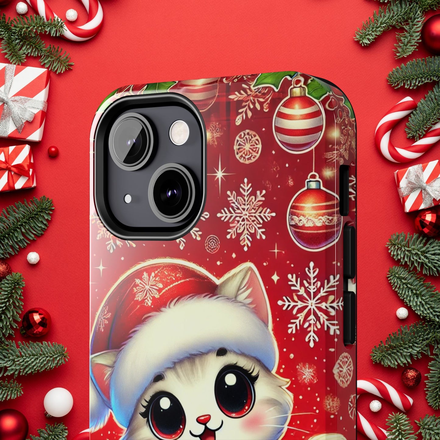 Merry Meows Wireless Charging Support Tough Case