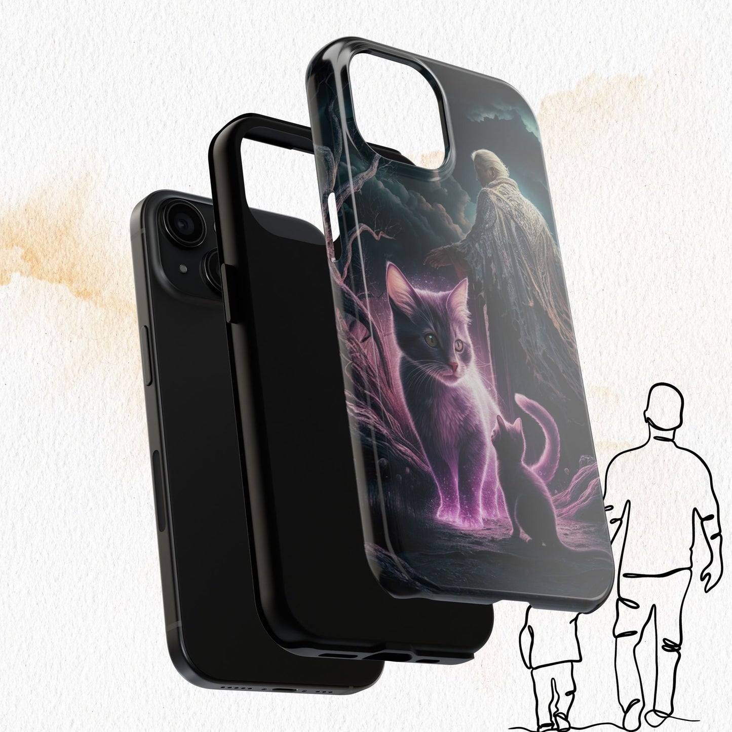 Meowmoirs Wireless Charging Support Tough Case
