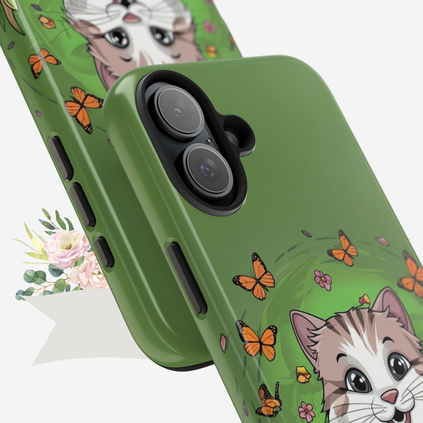 Green Mewsic Wireless Charging Support Tough Case