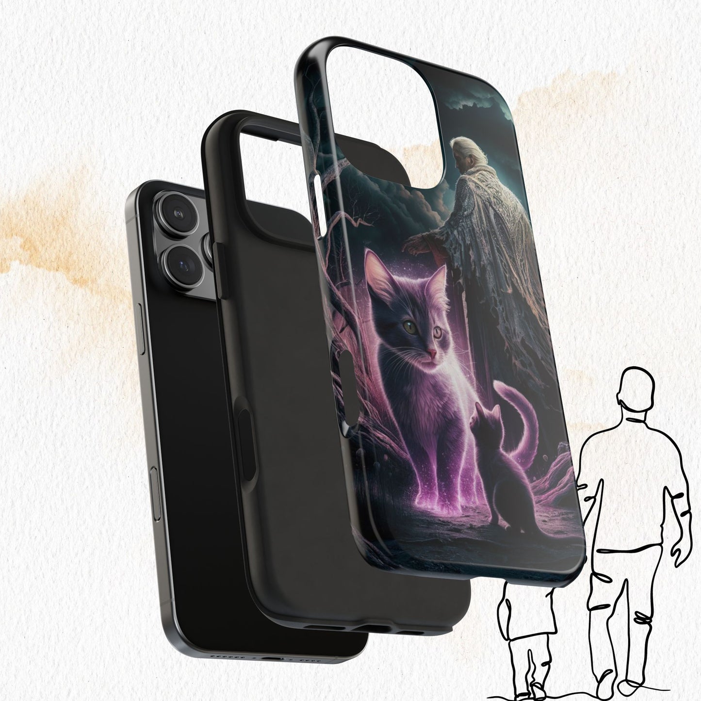 Meowmoirs Wireless Charging Support Tough Case