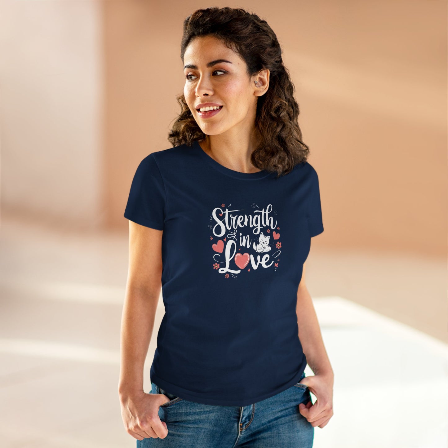 Strength In Love Women Cotton Tshirts