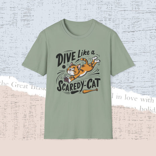 Dive Like Scaredy Cat Cotton Men Tee