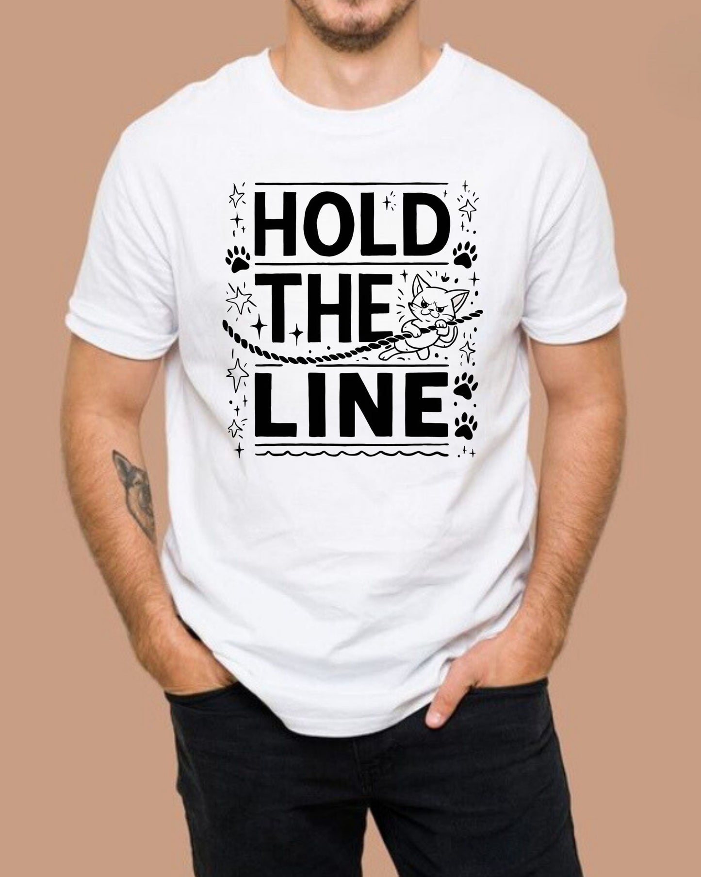 Hold The Line Cotton Tshirt