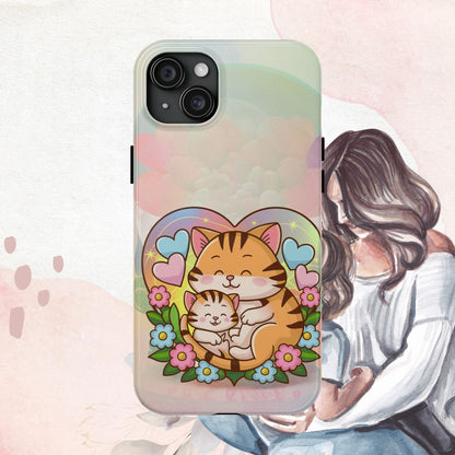 Kitten Cuddle Wireless Charging Support Tough Case