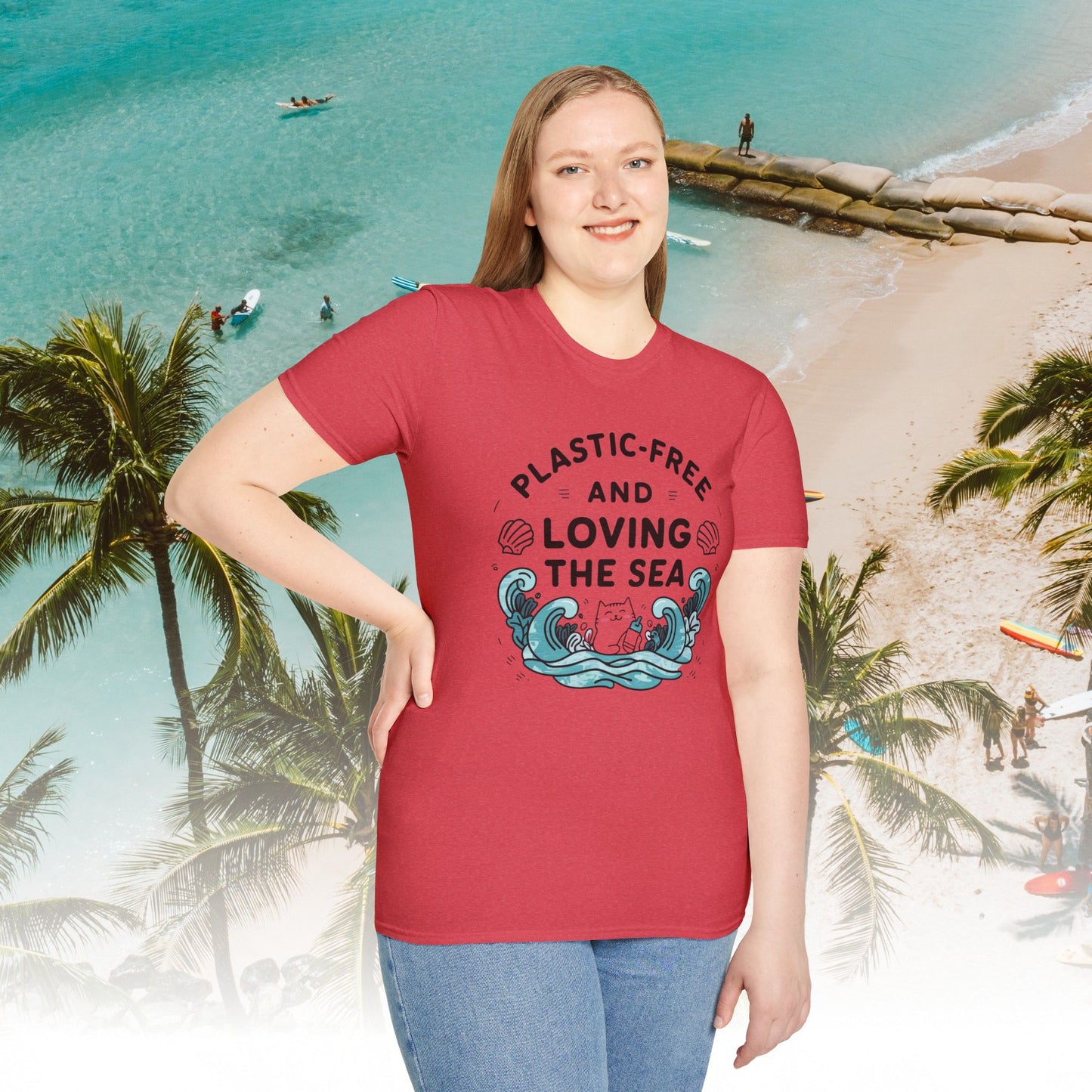 Plastic Free Ocean Cotton T-Shirt
