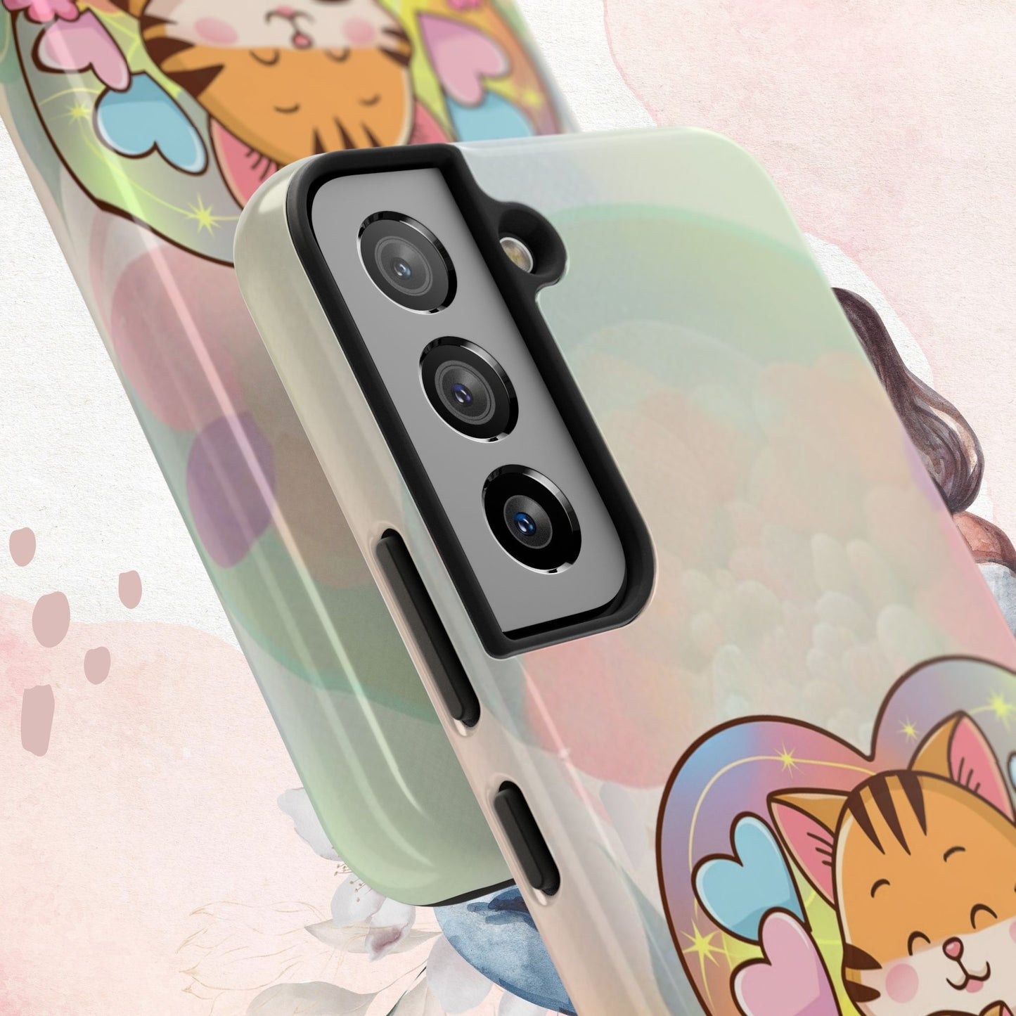 Kitten Cuddle Wireless Charging Support Tough Case