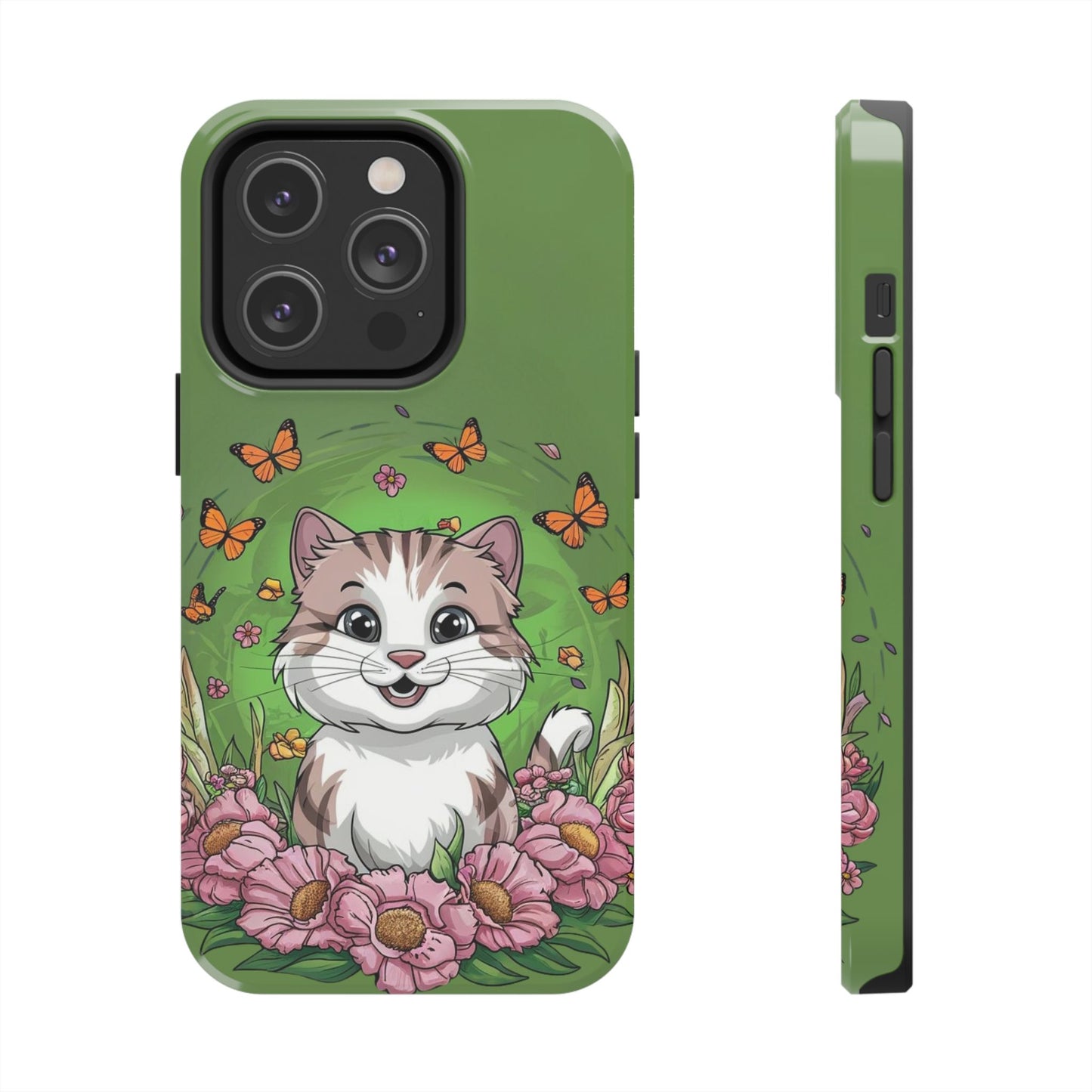 Green Mewsic Wireless Charging Support Tough Case