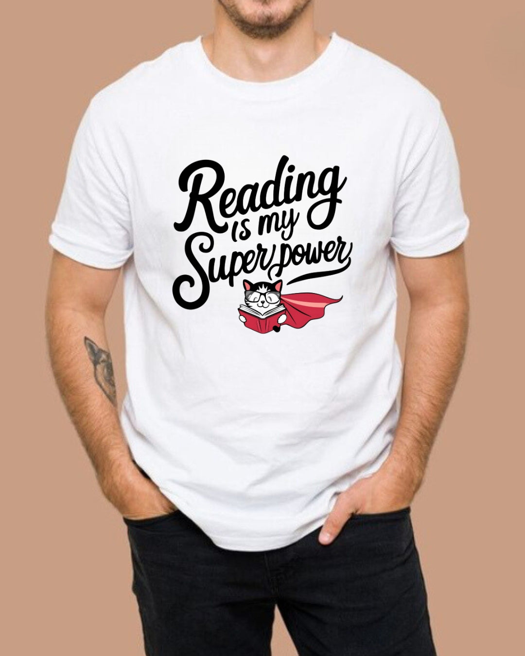 Reading Is My Superpower Cotton Tee