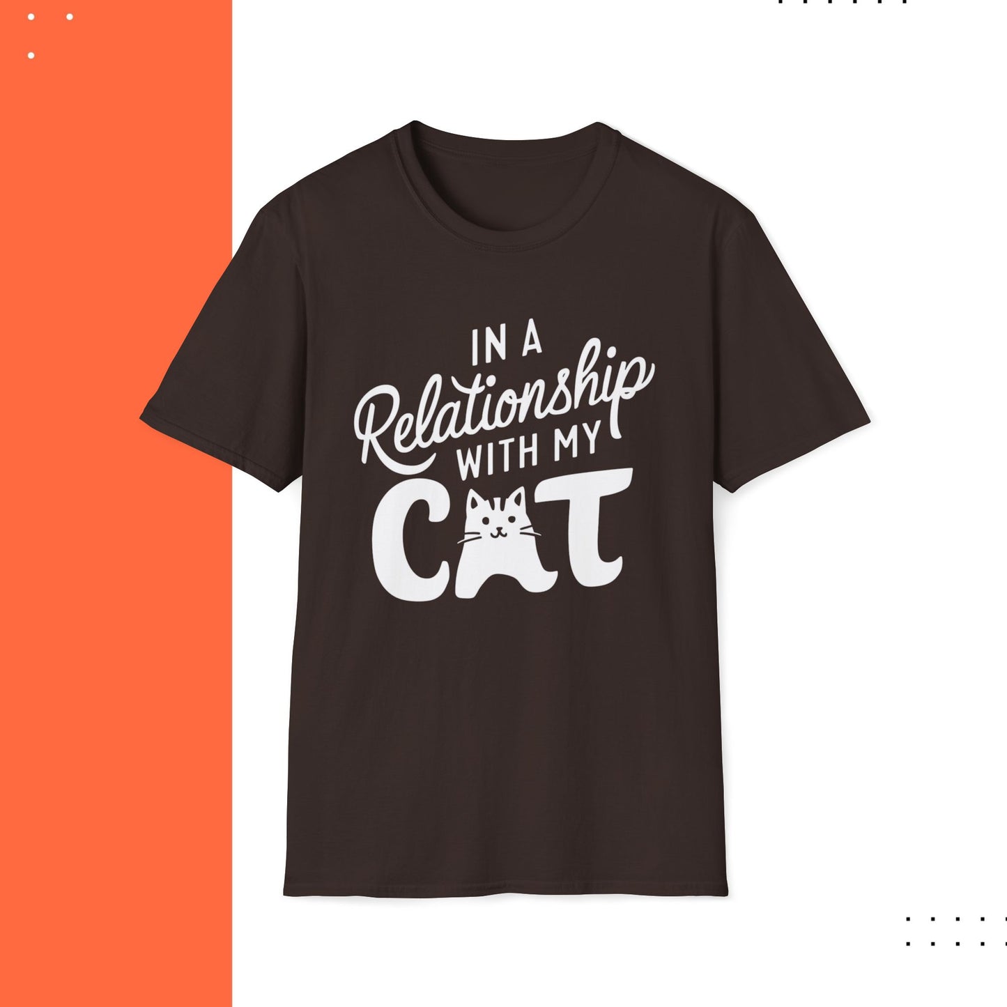 In A Relationship With Cat Cotton Men Tshirt