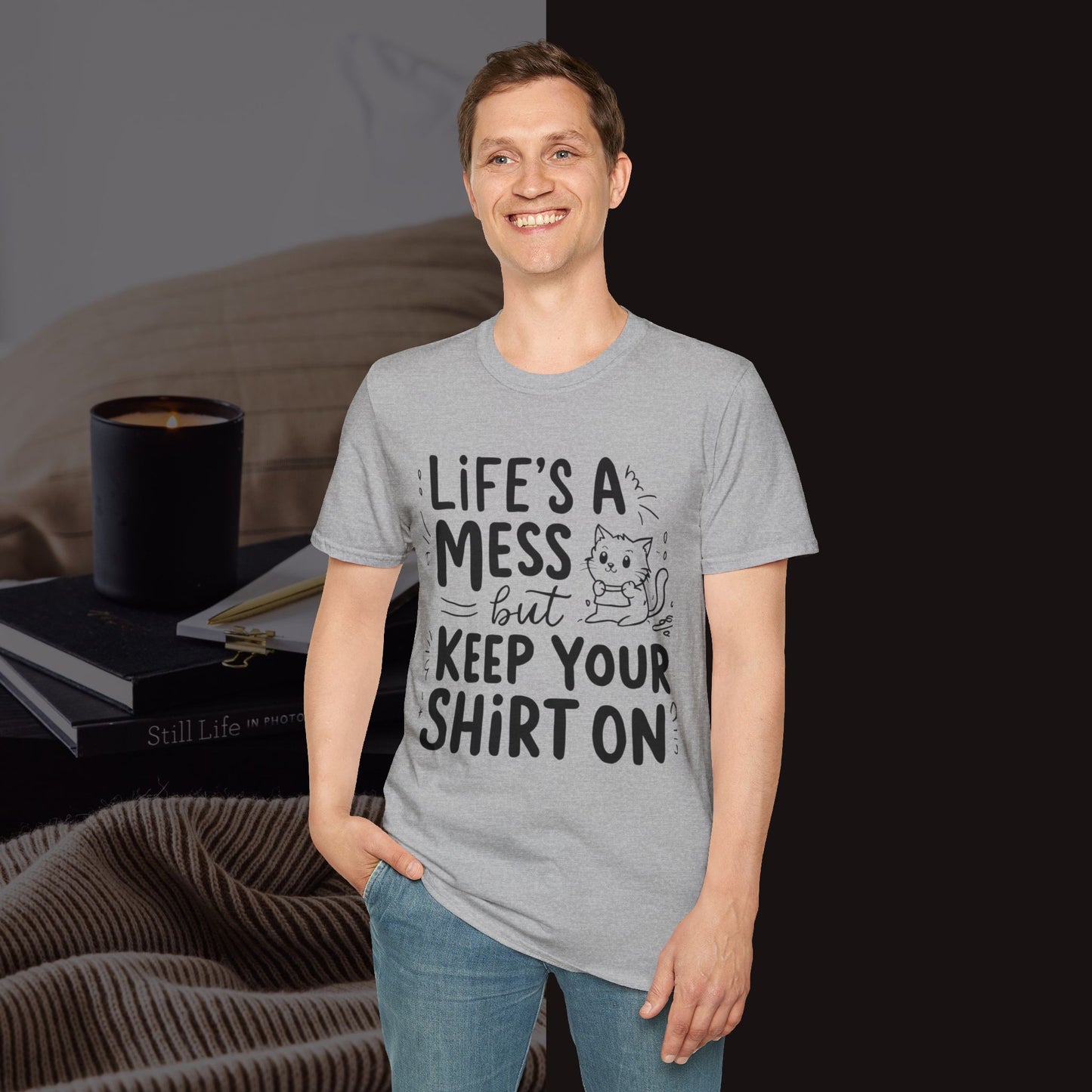 Life Messy Cotton T-Shirt
