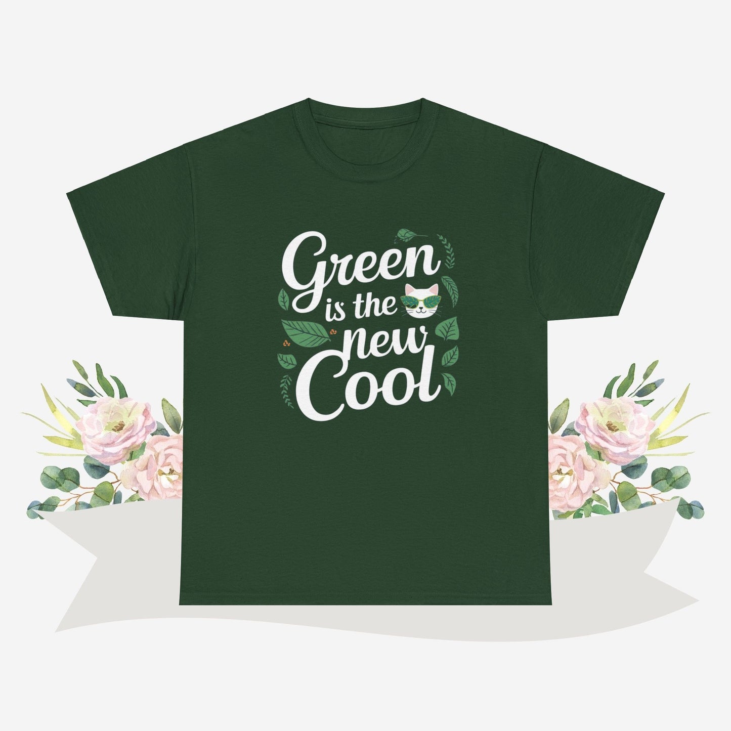 Green Is The New Cool Cotton Tshirts