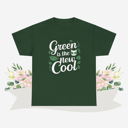 Green Is The New Cool Cotton Tshirts