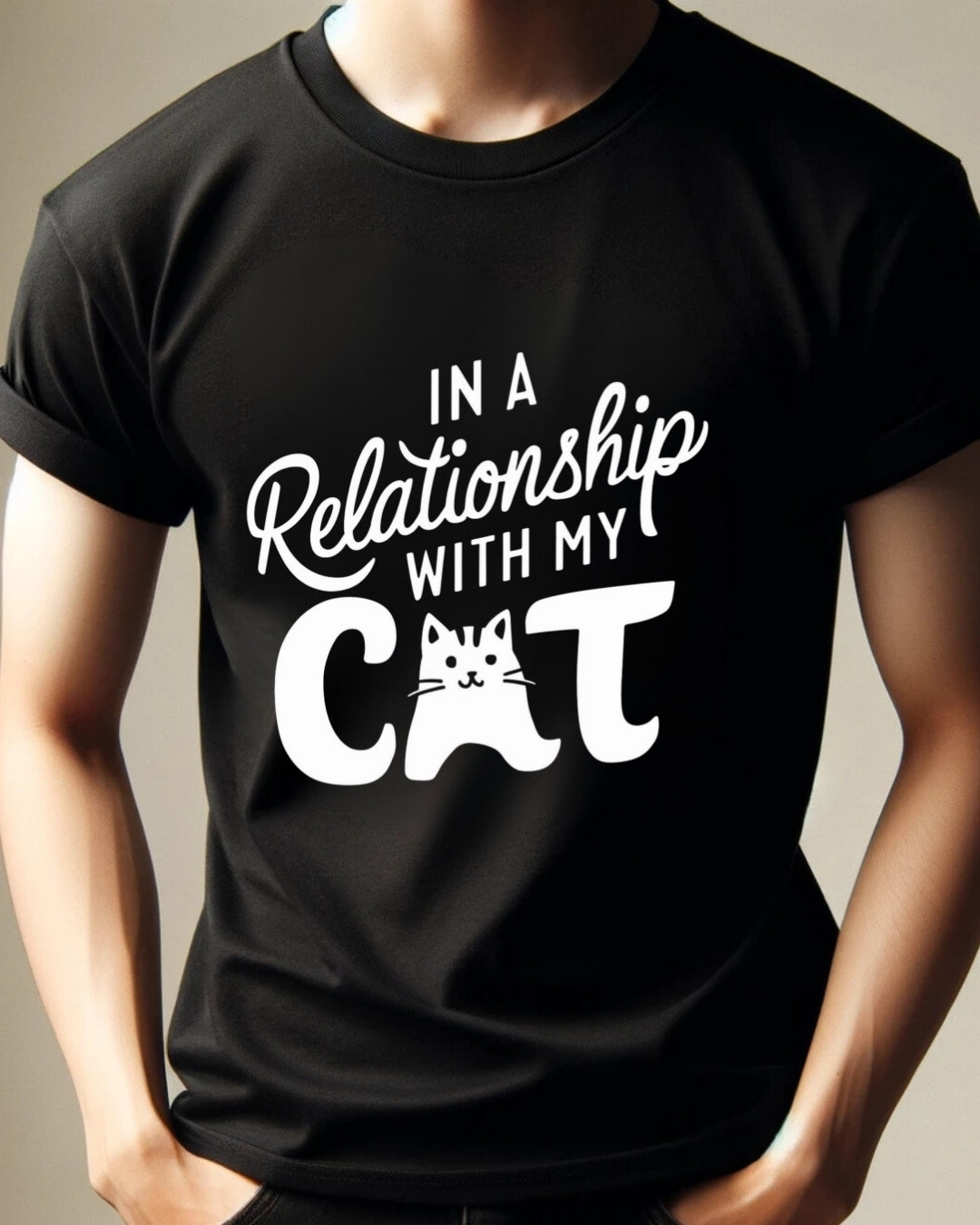 In Relationships With My Cat Unisex Cotton T-Shirt