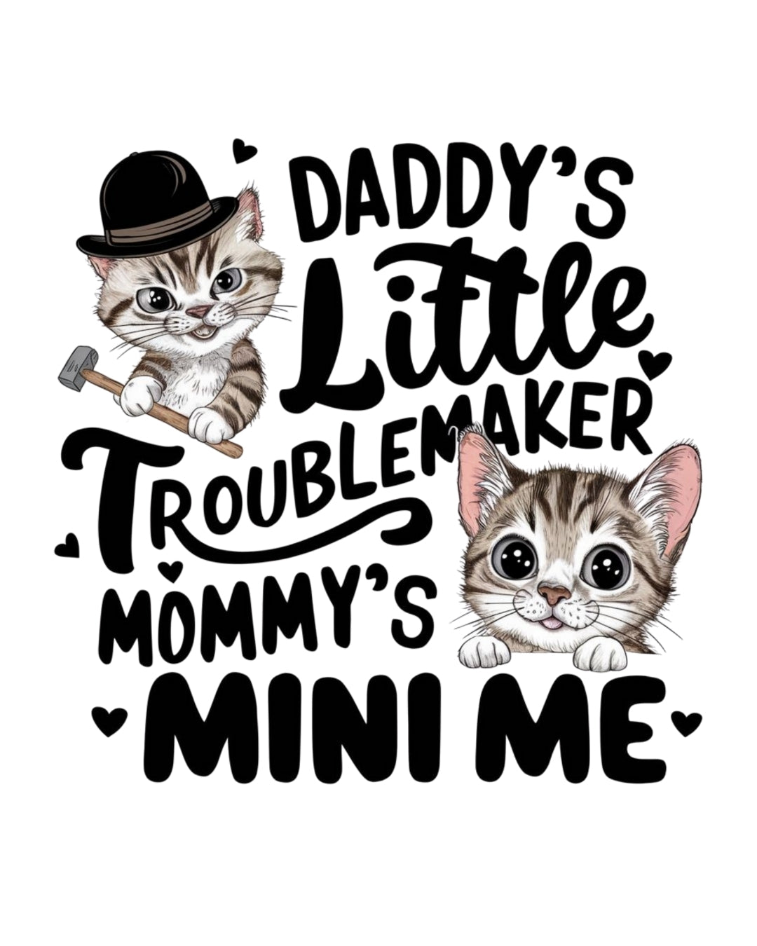 Daddy Little Troublemaker Kid Cotton Tshirts
