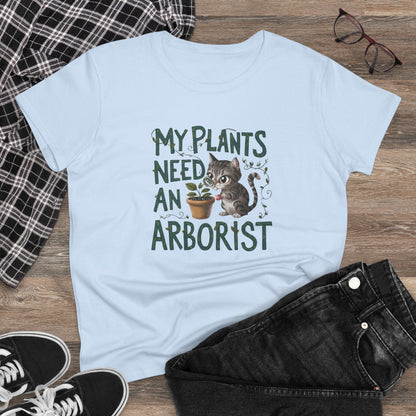 My Plant Need Arborist Women Cotton Tshirt
