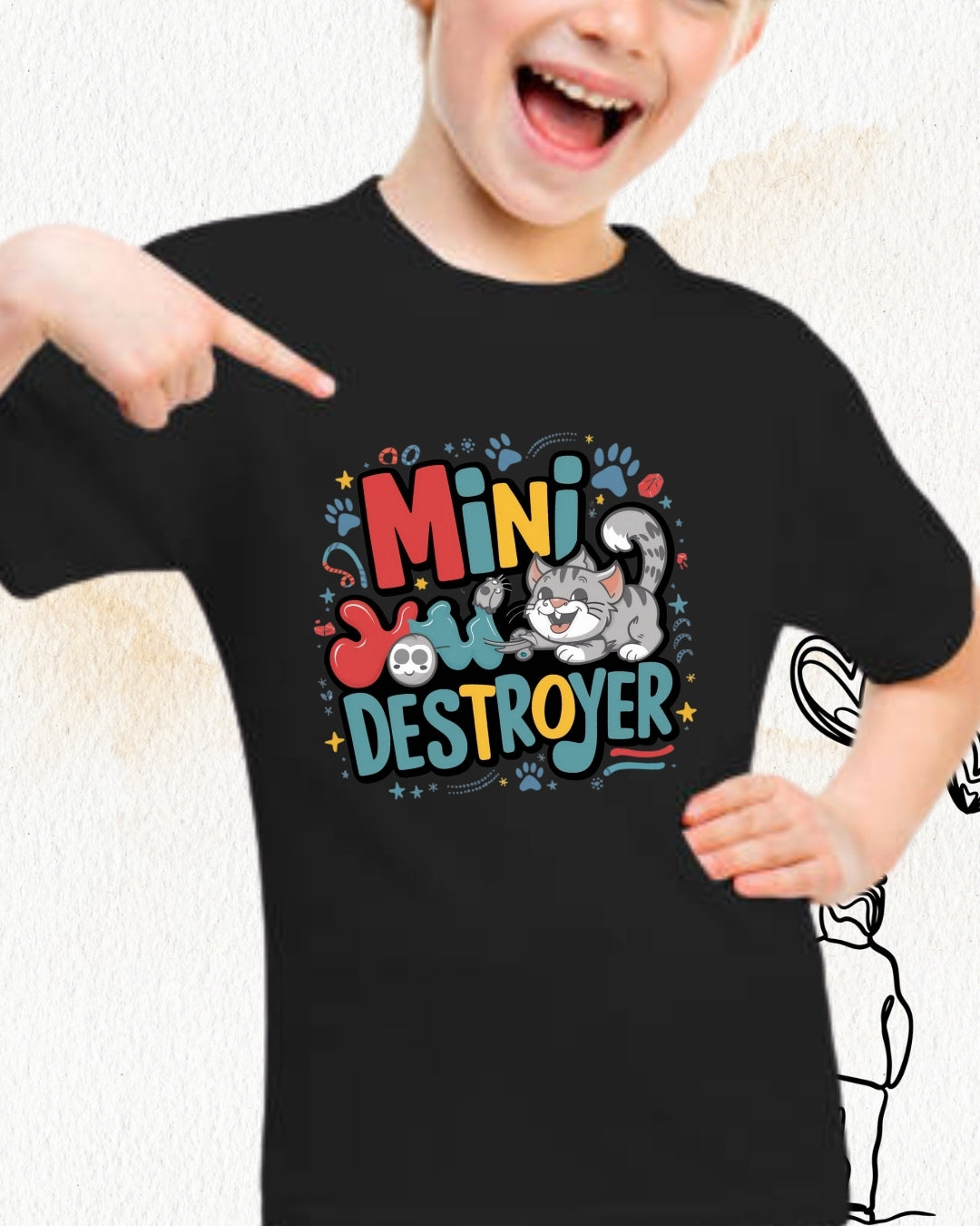 Mini Destroyer Kids Cotton T-Shirt