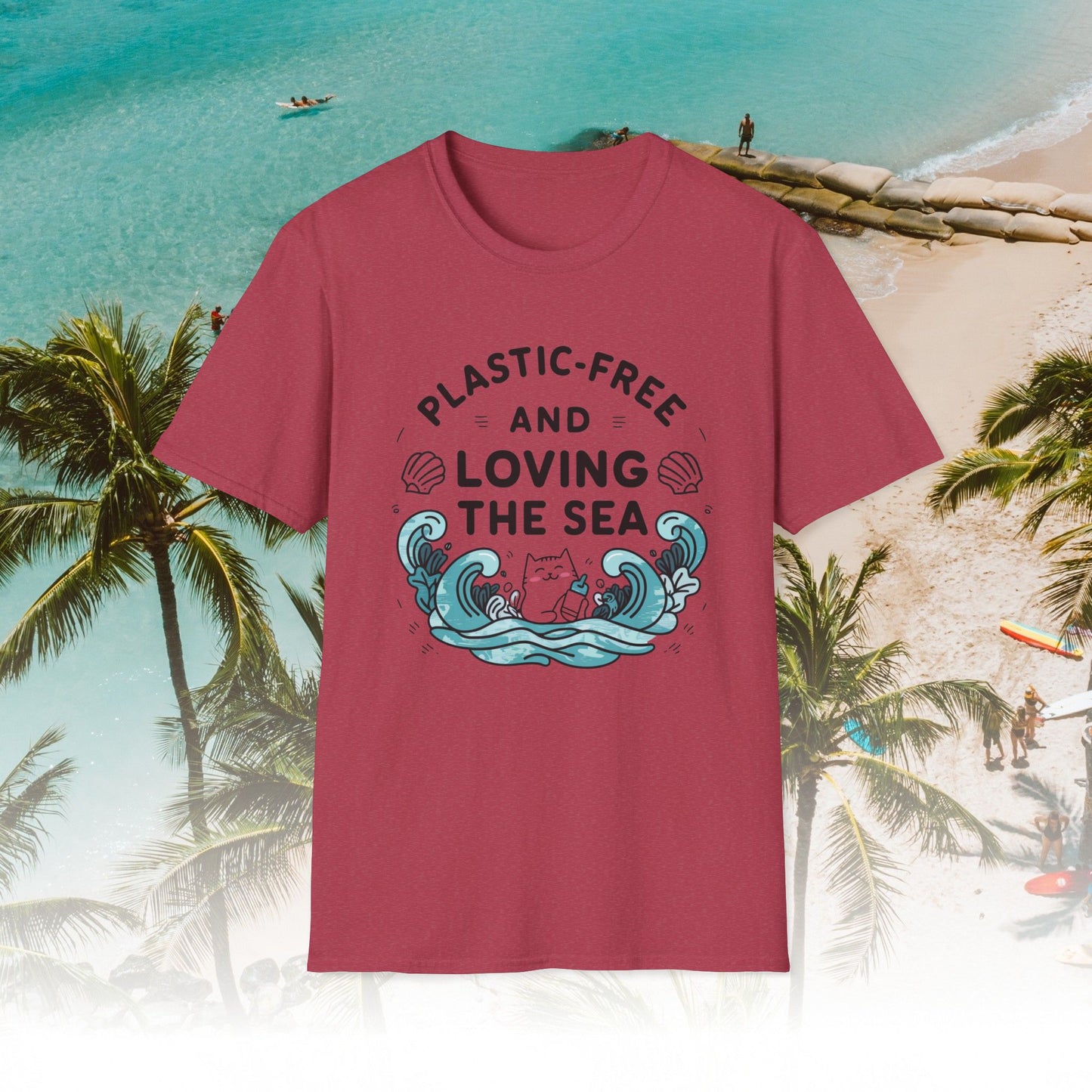 Plastic Free Ocean Cotton T-Shirt