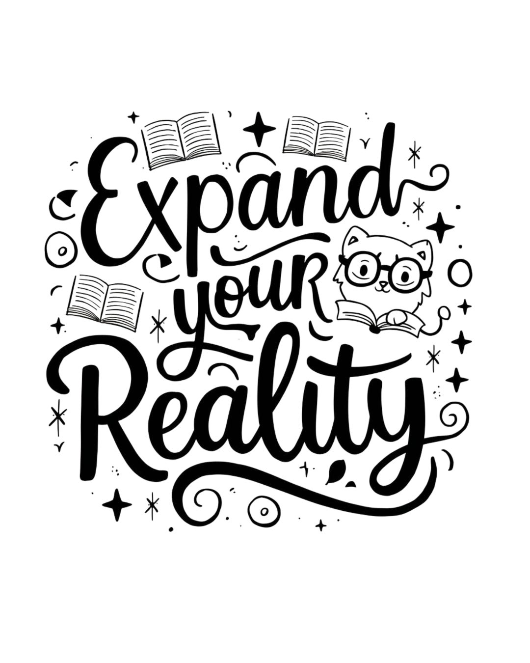 Book Lovers T-Shirt Expand Your Reality Cotton T-Shirt