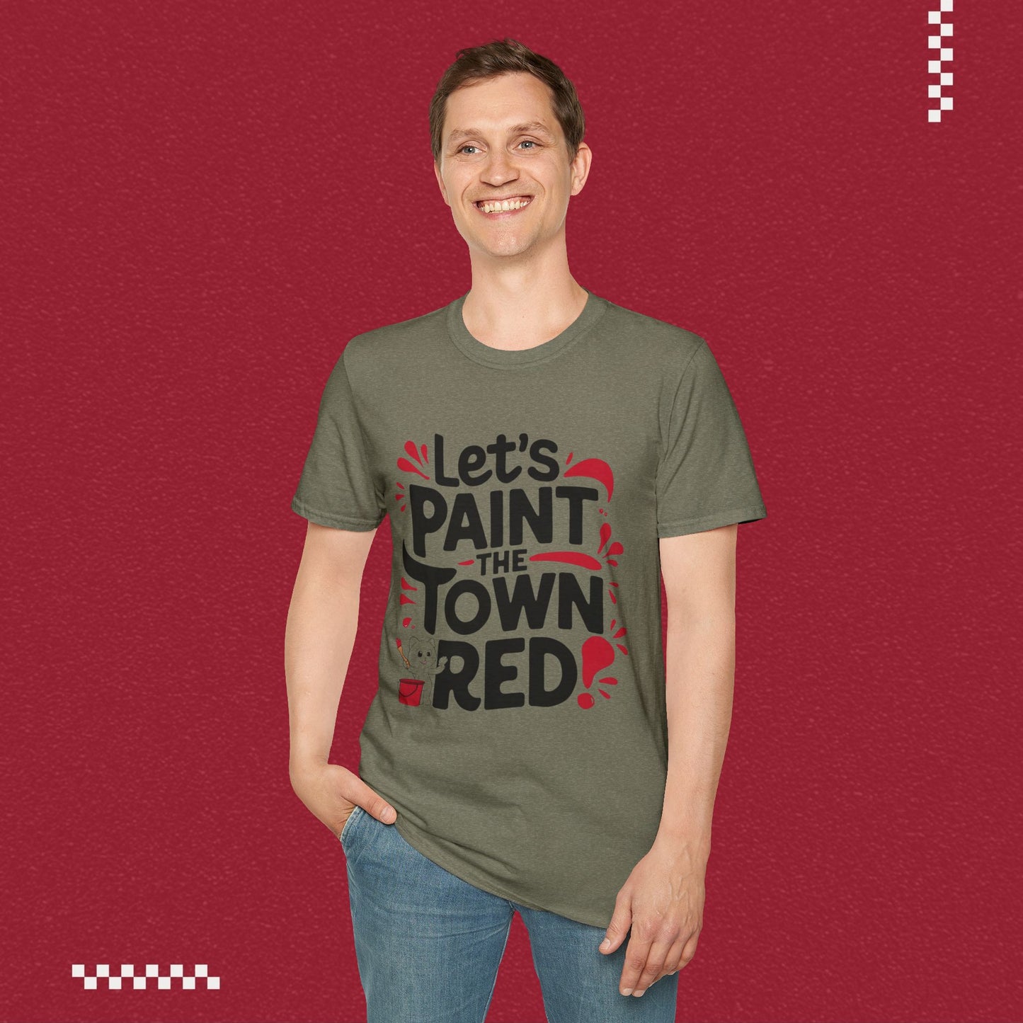Let Paint Town Red Idiom Cotton T-Shirt