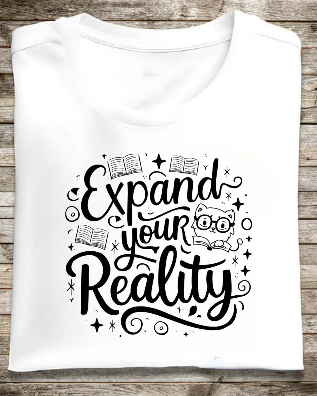 Book Lovers T-Shirt Expand Your Reality Cotton T-Shirt