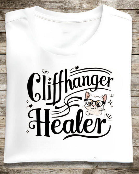 Book Lovers T-Shirt Cliffhanger Healer Cotton Tshirt