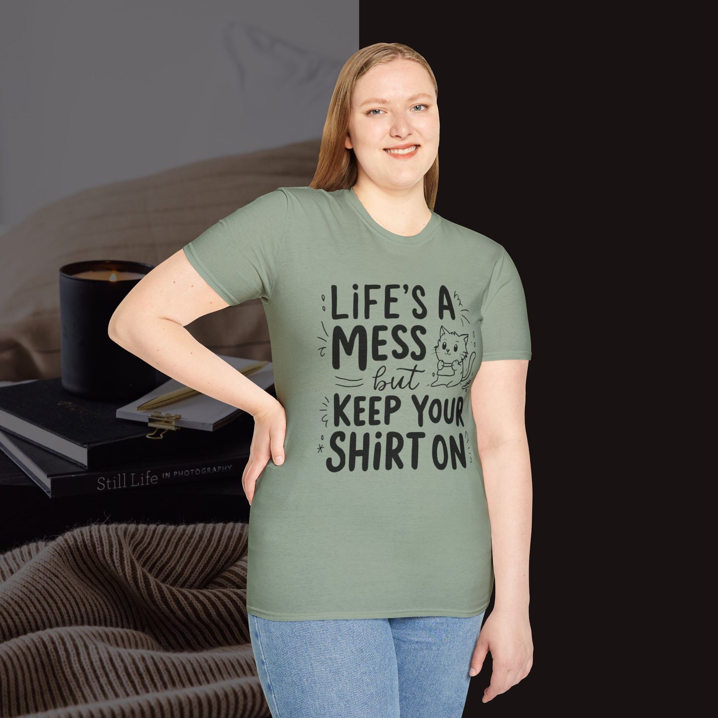 Life Messy Cotton T-Shirt