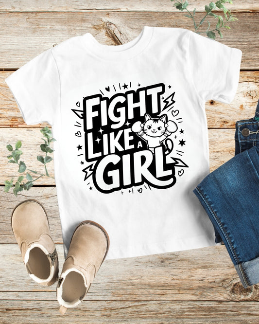Fight Like Girl Kid Cotton T-Shirt