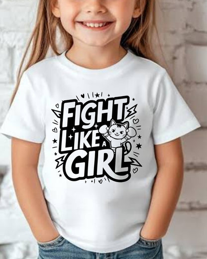 Fight Like Girl Kid Cotton T-Shirt
