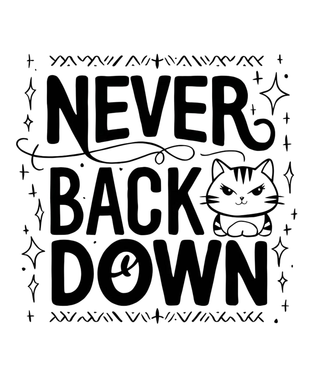 Never Back Down Kid Cotton T-Shirt
