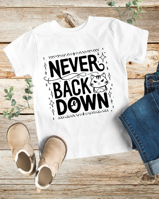 Never Back Down Kid Cotton T-Shirt