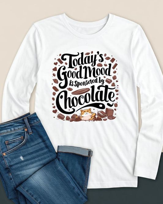 Today Good Mood Cotton Long Sleeve Tshirt