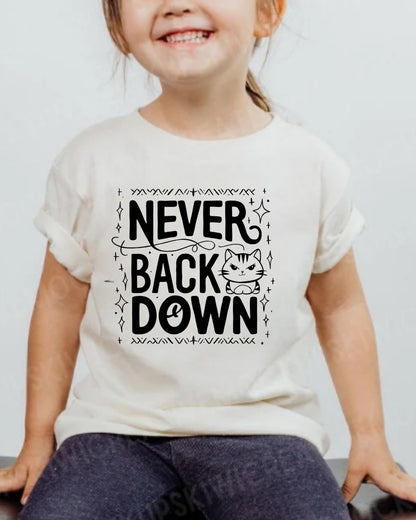 Never Back Down Kid Cotton T-Shirt