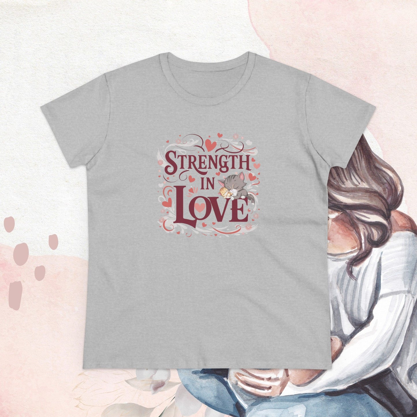 Strength In Love Women Cotton Tshirt