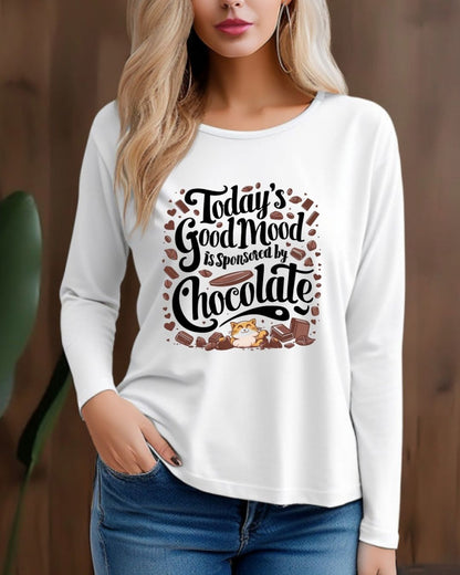 Today Good Mood Cotton Long Sleeve Tshirt