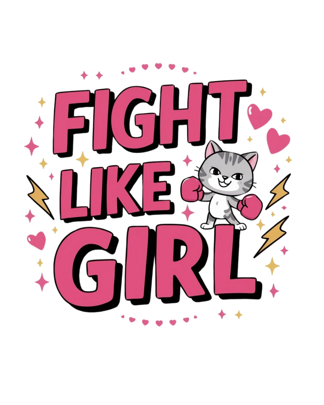 Fight Like Girl Kids Cotton T-Shirt