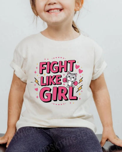 Fight Like Girl Kids Cotton T-Shirt