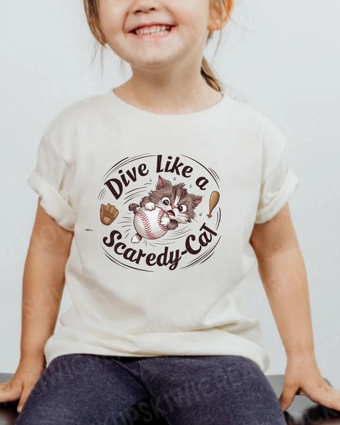 Dive Like Scaredy kid Cotton T-Shirt