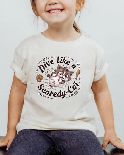 Dive Like Scaredy kid Cotton T-Shirt