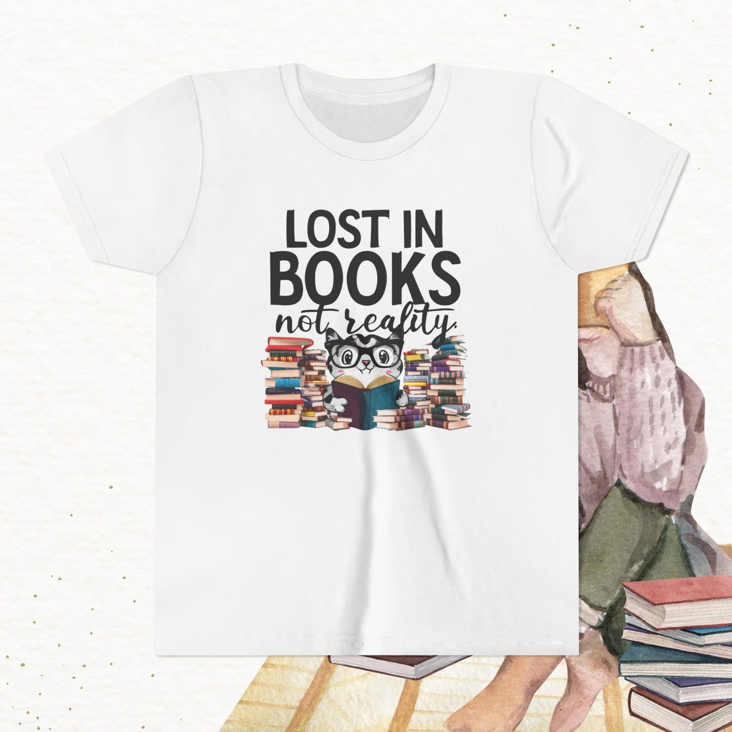 Lost In Book Youth Heavy Cotton T-Shirt