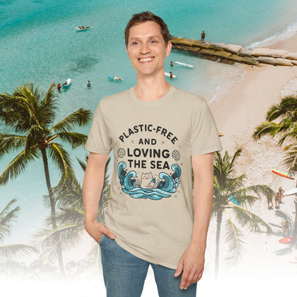 Plastic Free Ocean Cotton T-Shirt