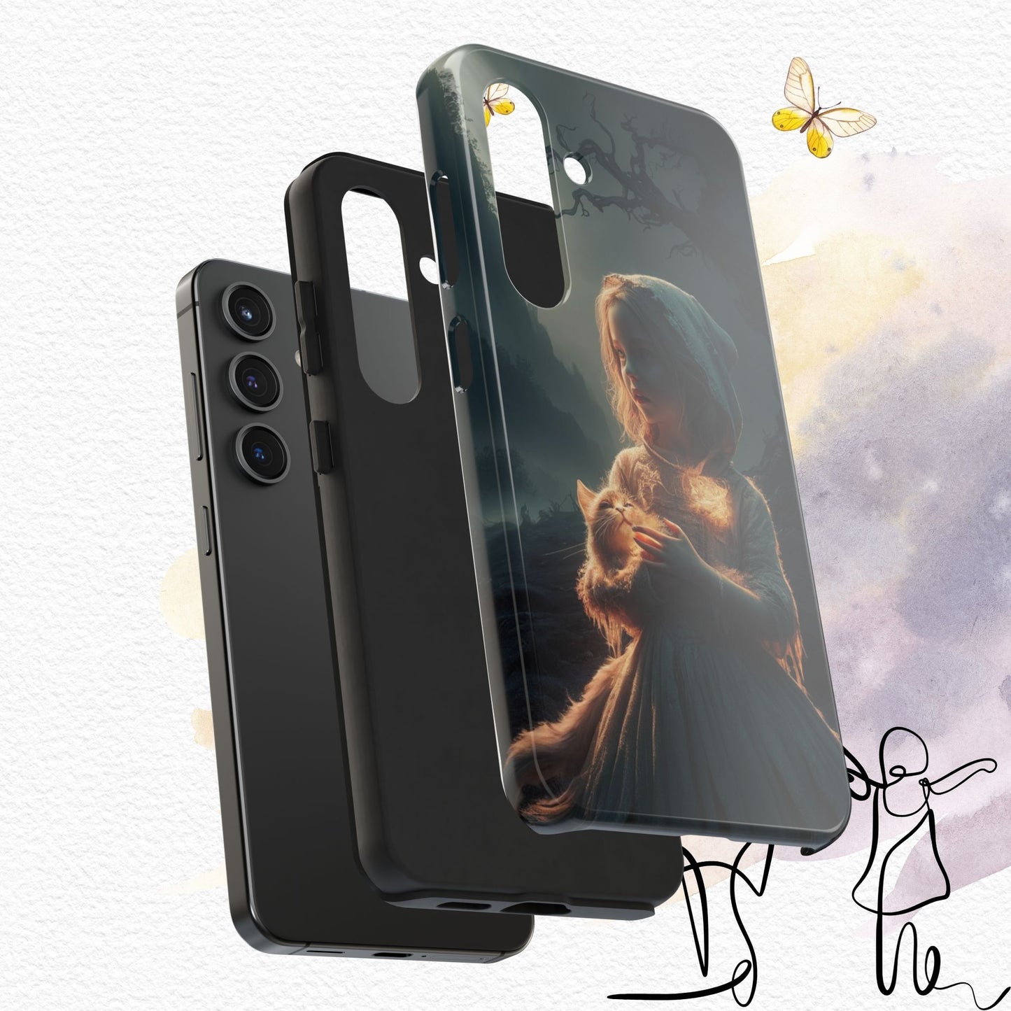Glitter Guardian Wireless Charging Support Tough Case