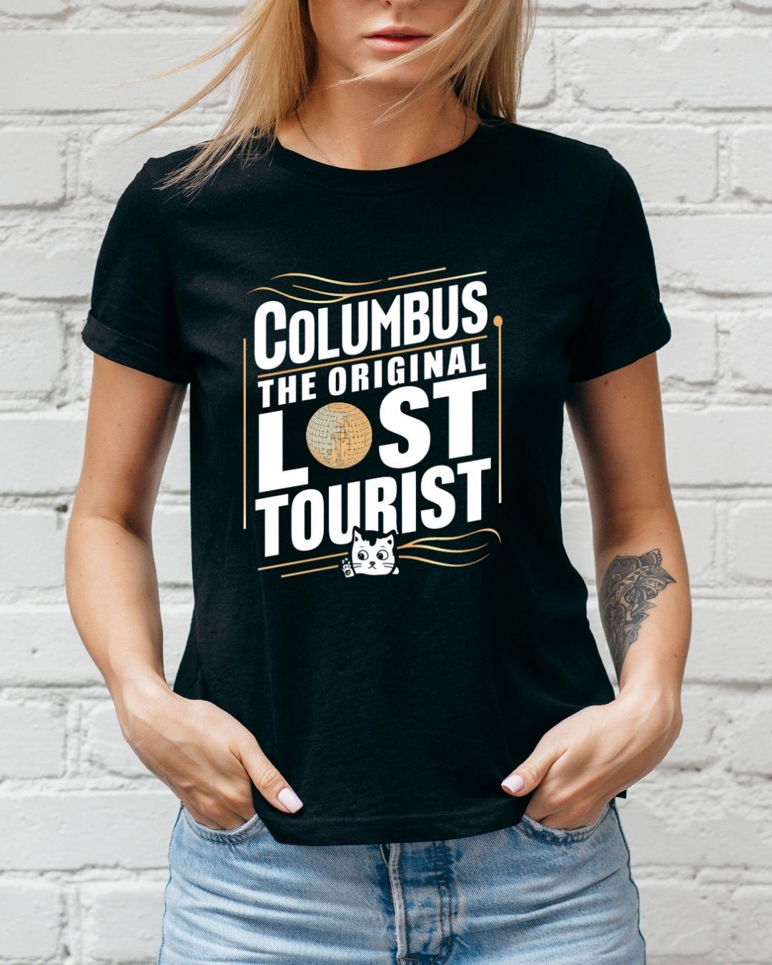 Columbus The Original Lost Tourist Cotton Tshirts